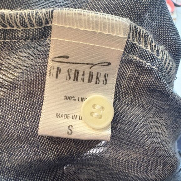 CP Shades Romy Linen Shirt S small chambray blue denim long sleeve button up - Picture 9 of 9